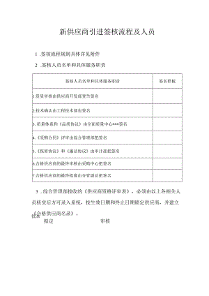 新供应商引进签核流程及人员.docx