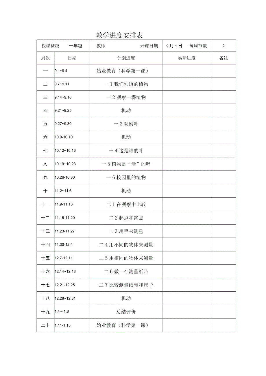 教科版一年级科学上册全册教案.docx_第2页