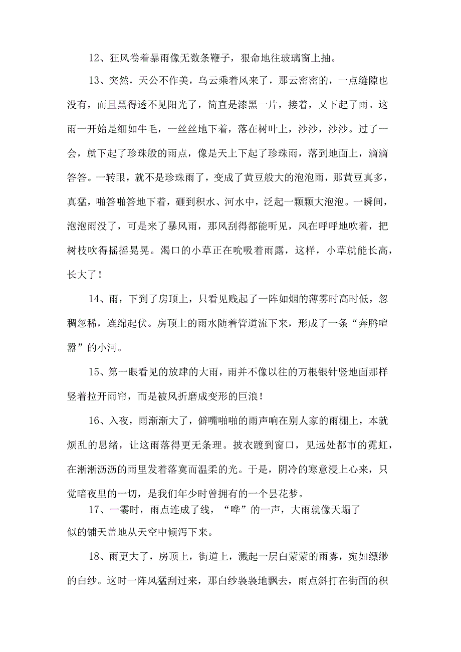 描写雨很大的优美段落.docx_第2页