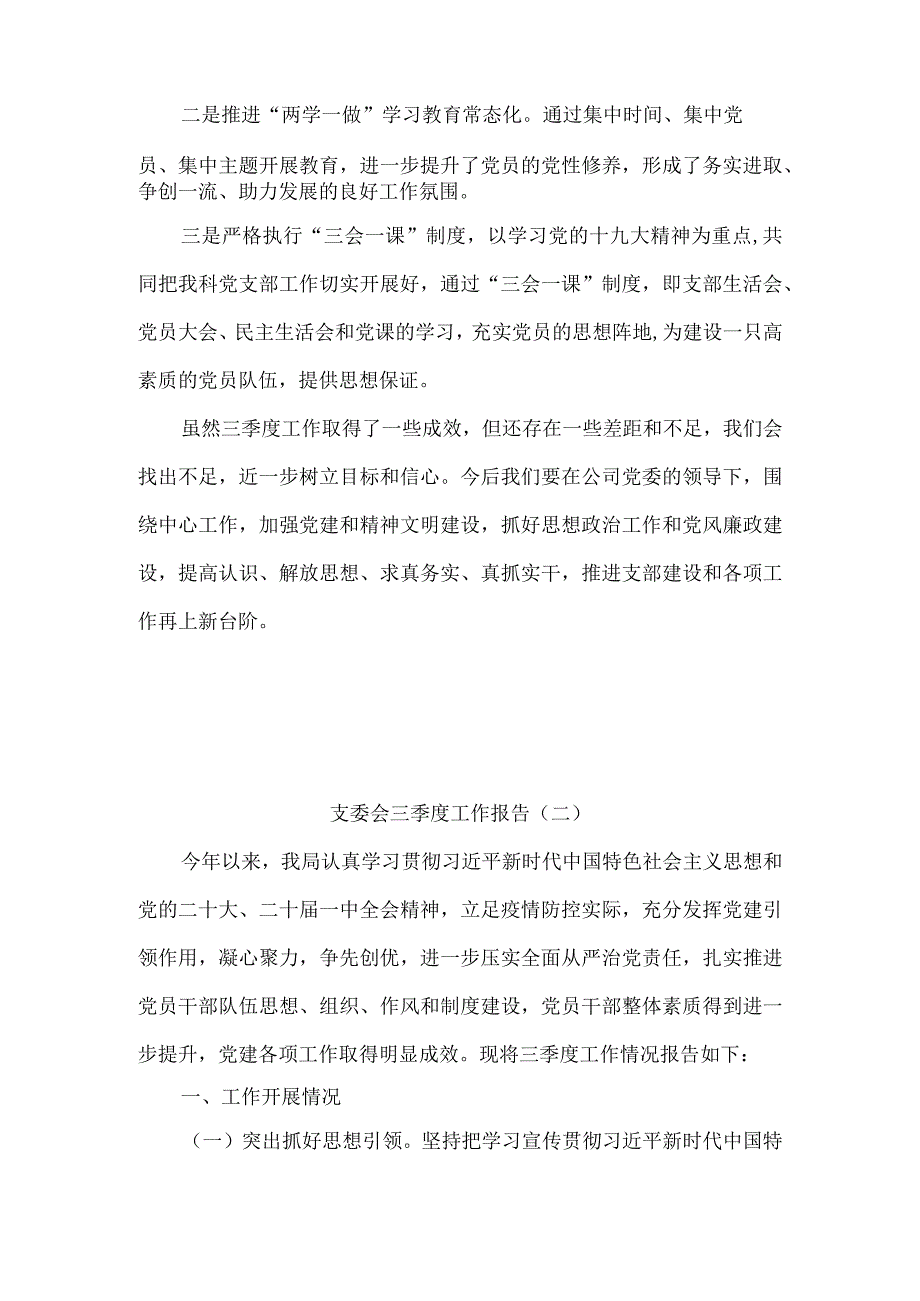 支委会三季度工作报告5篇.docx_第2页