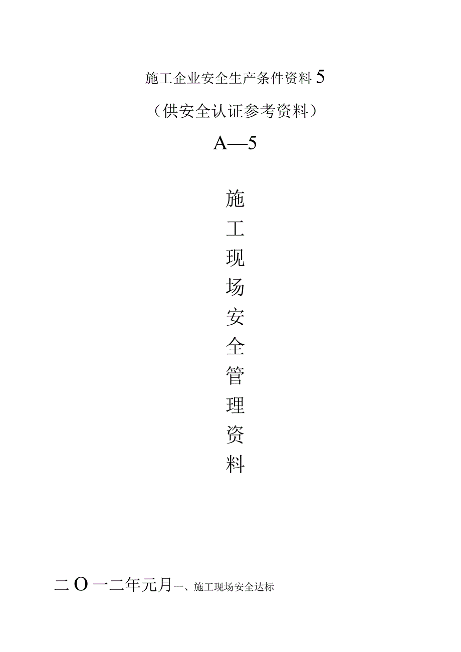 施工企业安全生产条件资料5.docx_第1页