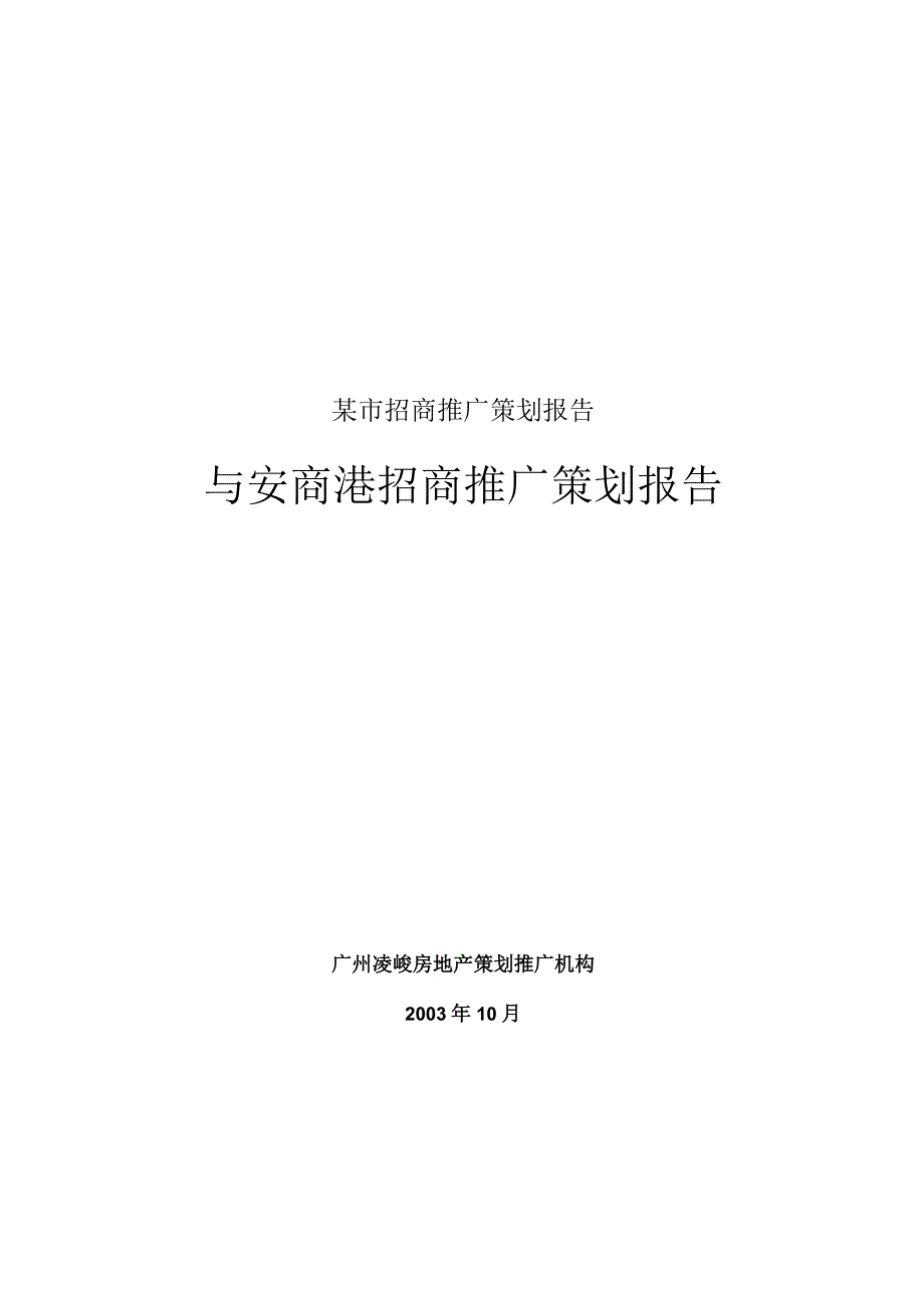 某市招商推广策划报告.docx_第1页