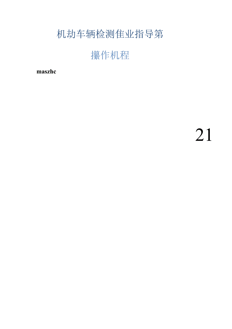 机动车辆检测作业指导书操作规程2023版.docx_第1页