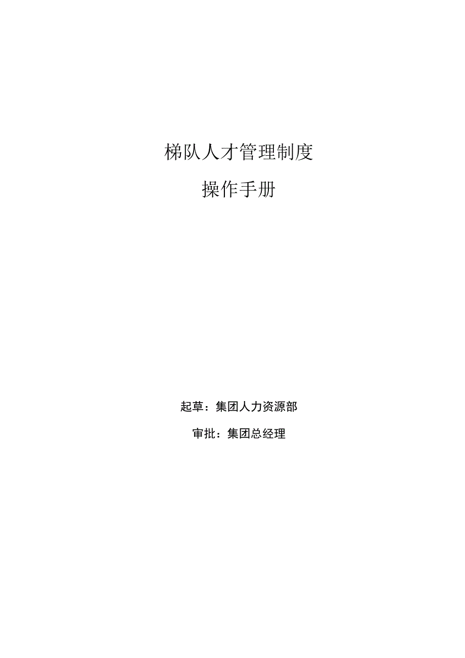 梯队人才管理制度操作手册人力资源管理.docx_第1页