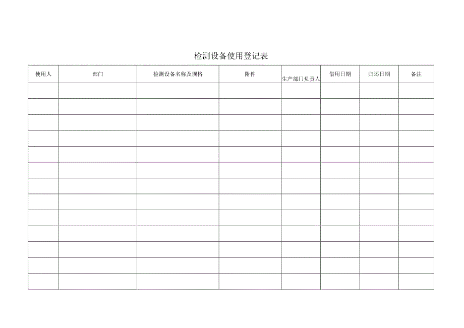 检测设备使用登记表.docx_第1页