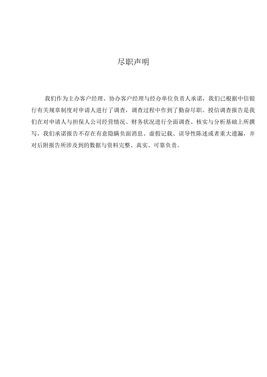 某银行总行营业部公司业务授信调查报告.docx_第2页