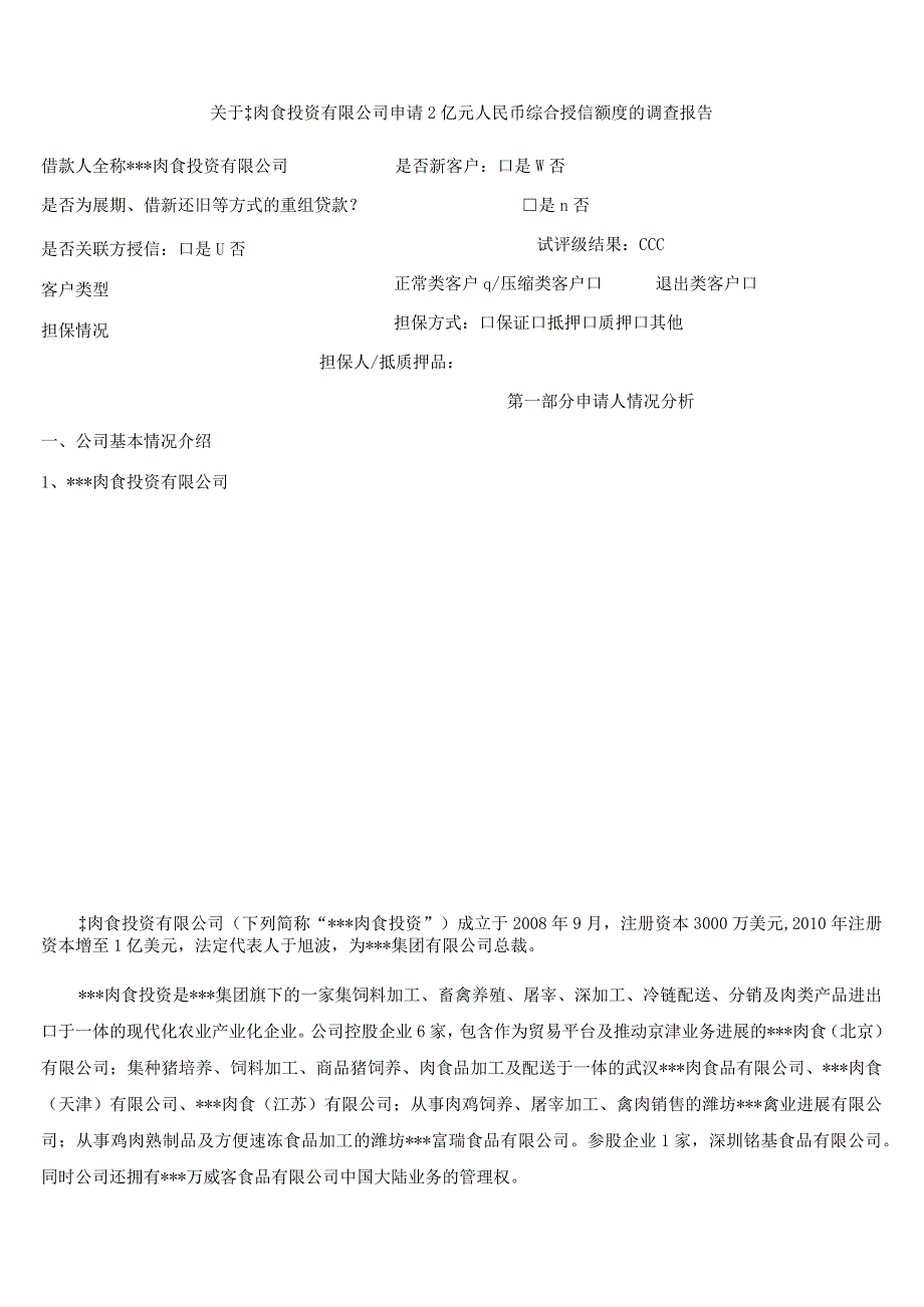 某银行总行营业部公司业务授信调查报告.docx_第3页