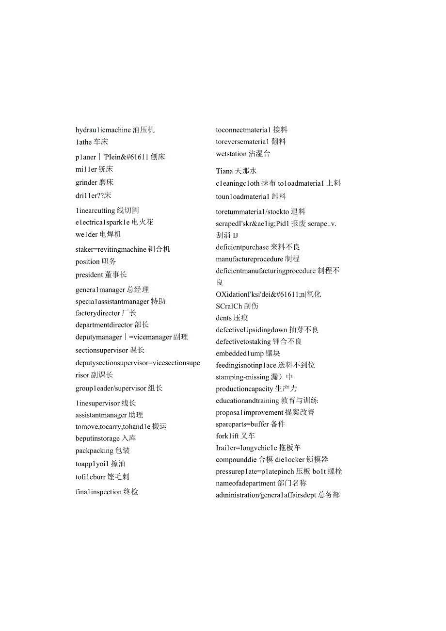 机械专业常用词汇翻译.docx_第1页