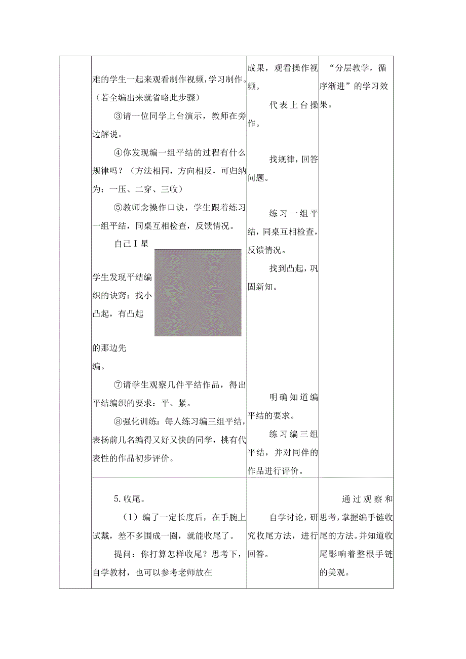 江苏凤凰科学技术出版社小学劳动五年级下册07平结手链教学设计.docx_第3页