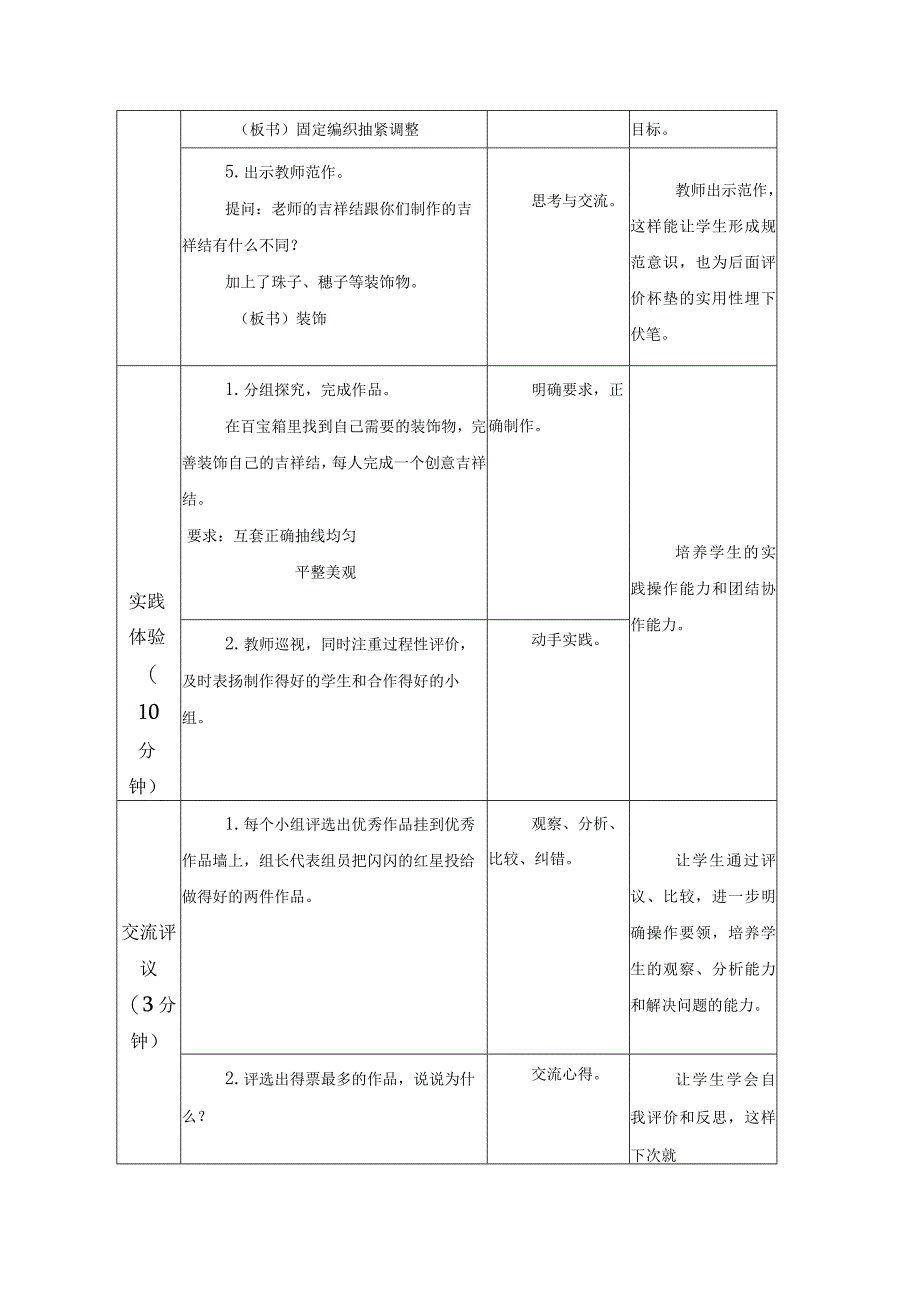 江苏凤凰科学技术出版社小学劳动五年级下册06吉祥结挂饰教学设计.docx_第3页