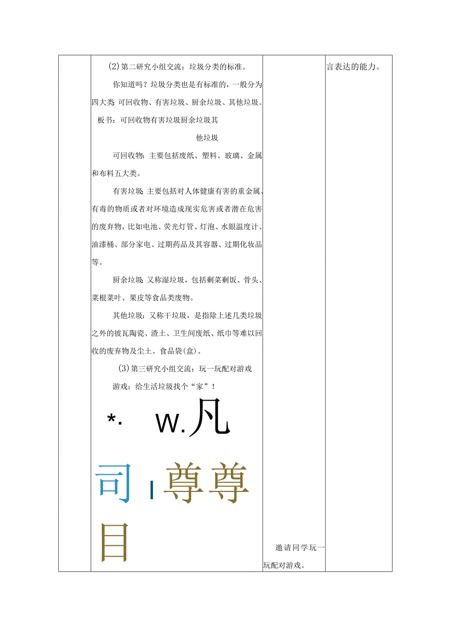 江苏凤凰科学技术出版社小学劳动五年级下册01垃圾分类教学设计.docx_第3页