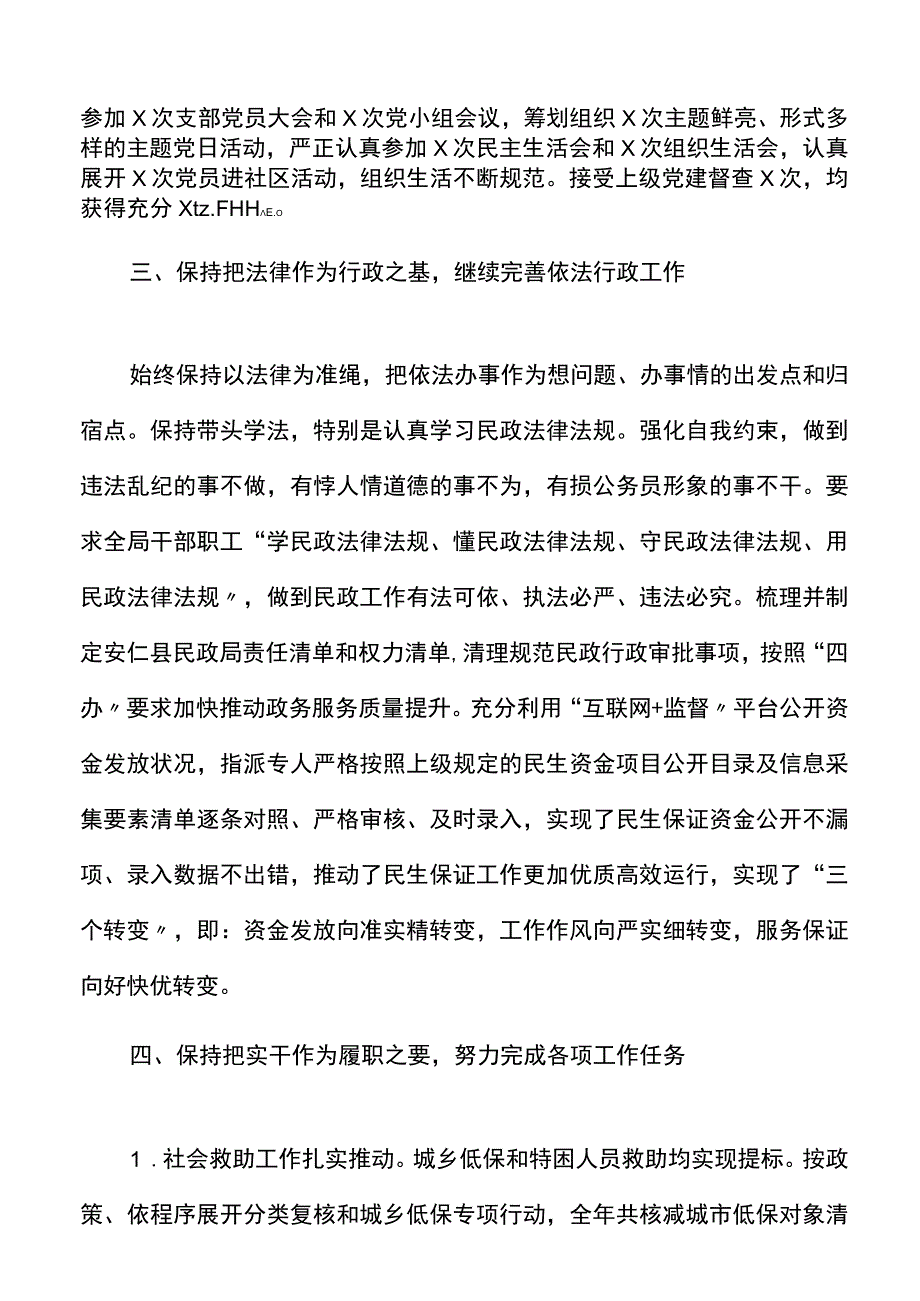 民政局党组书记局长述职述责述廉述法报告范文个人.docx_第2页