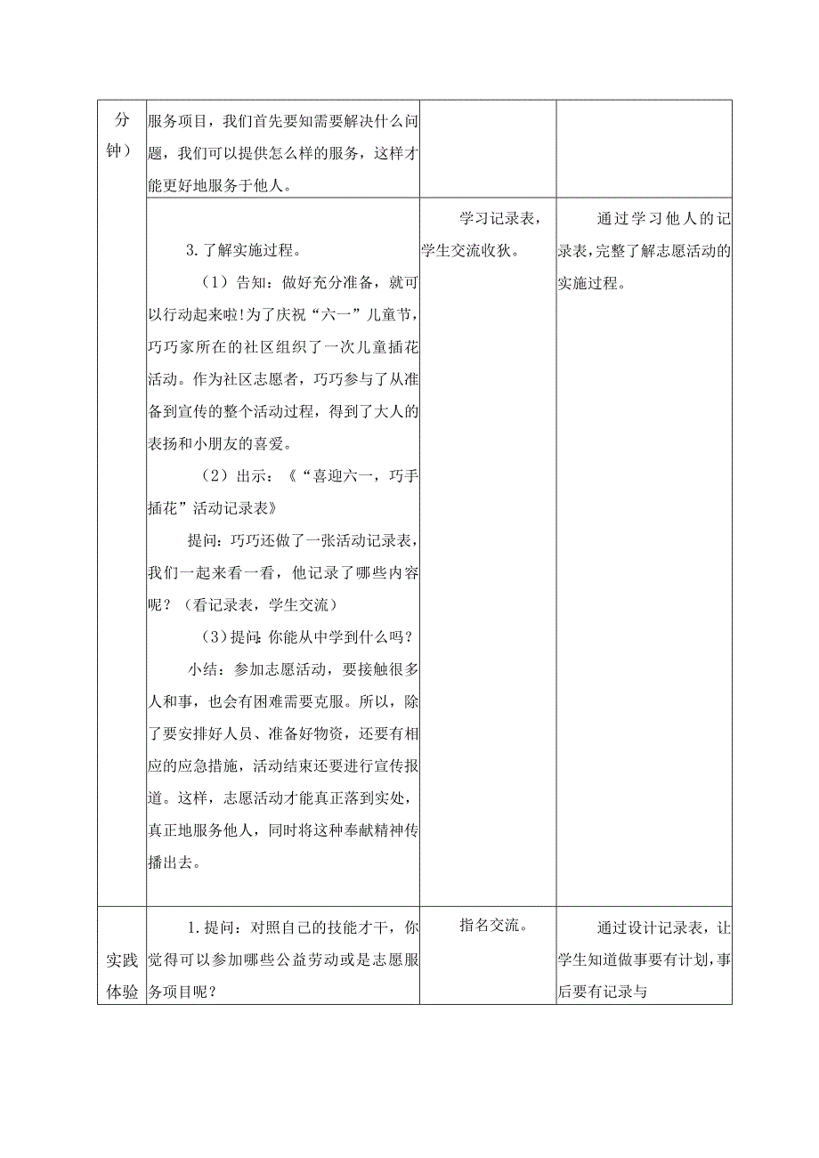 江苏凤凰科学技术出版社小学劳动六年级下册09我是小小志愿者教学设计.docx_第3页