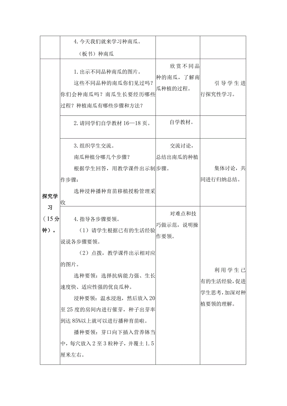 江苏凤凰科学技术出版社小学劳动三年级下册01种南瓜教学设计.docx_第2页