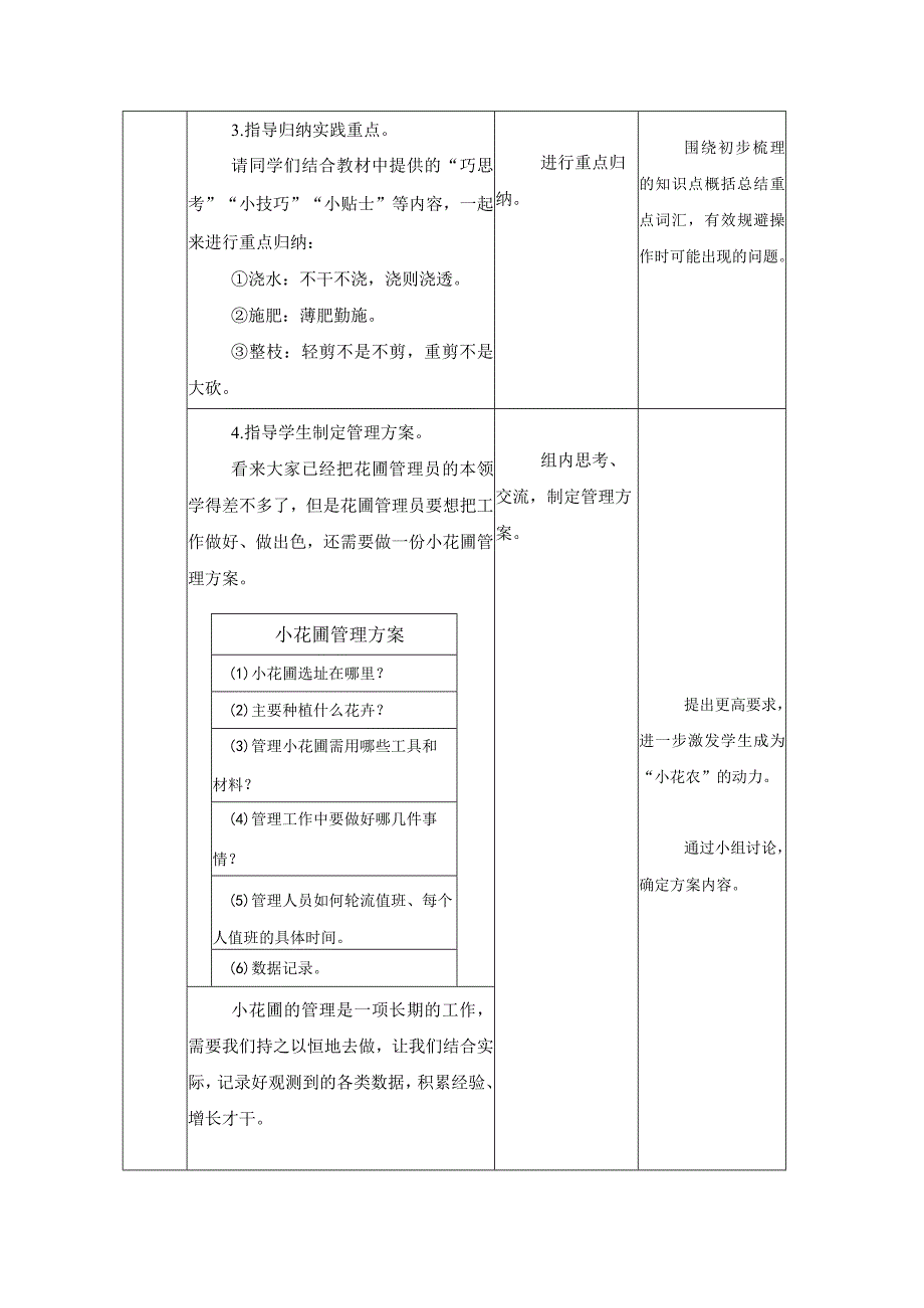 江苏凤凰科学技术出版社小学劳动六年级下册07花圃管理教学设计.docx_第3页