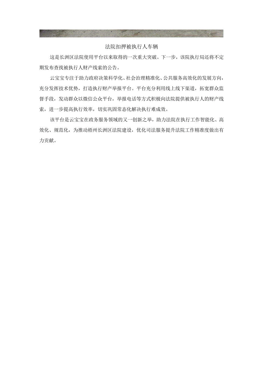 法院成功扣押被执行人车辆云宝宝大数据建设执行财产举报平台显成效.docx_第3页