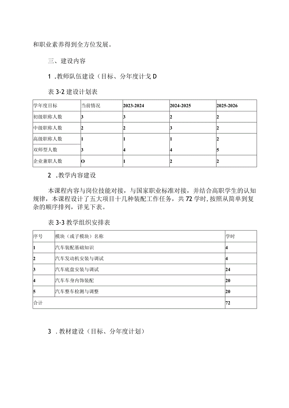 汽车装配与调试课程建设方案.docx_第3页