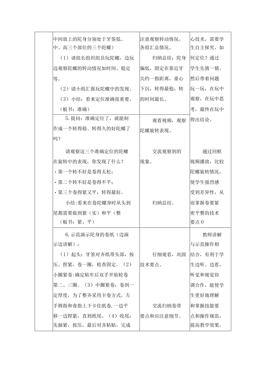 江苏凤凰科学技术出版社小学劳动三年级下册06陀螺教学设计.docx_第3页