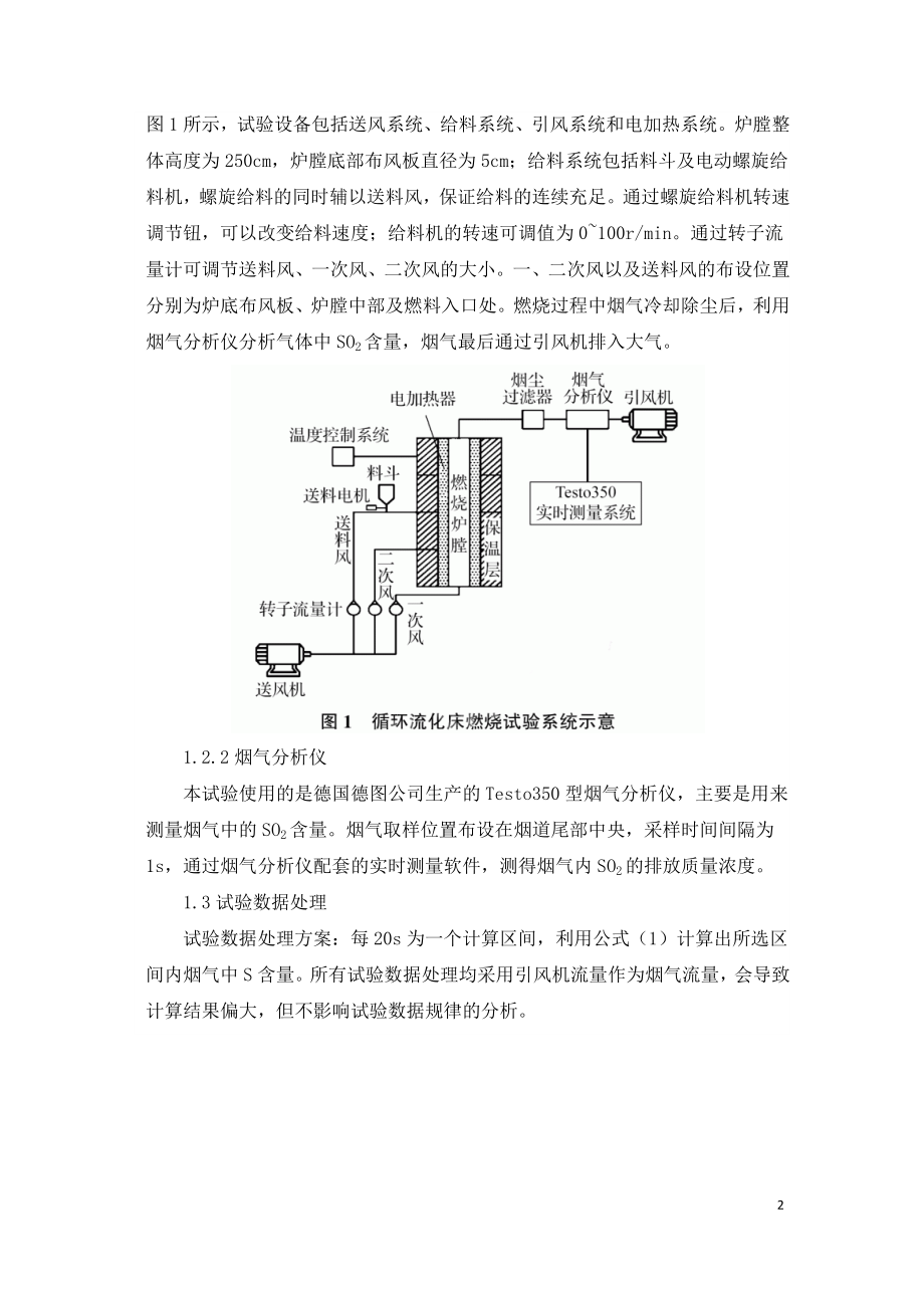 生物质煤混合燃烧SO2排放特性研究.doc_第2页