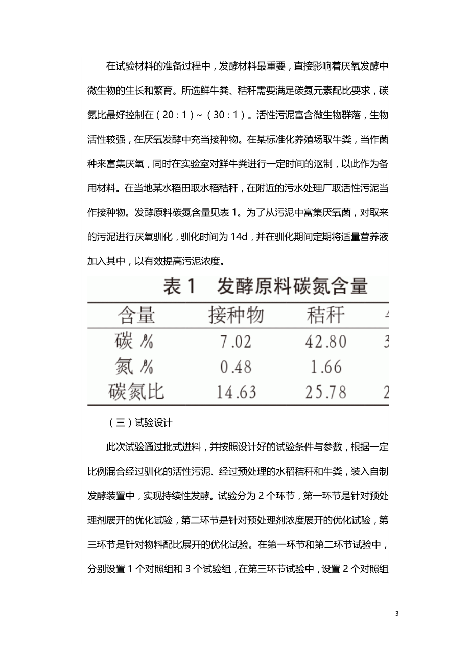 牛粪与水稻秸秆混合厌氧发酵产沼气工艺优化分析.doc_第3页