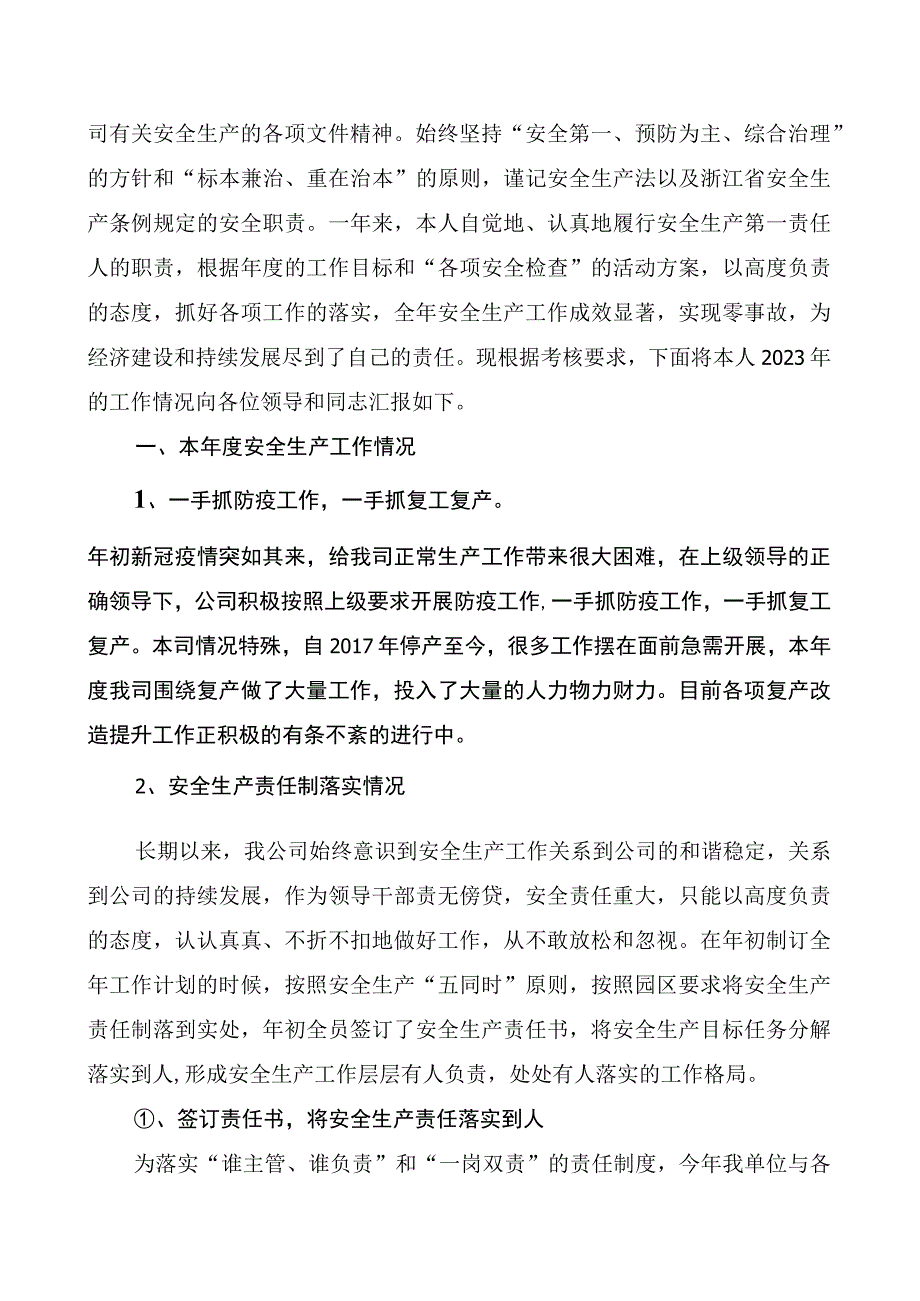 2023年度主要负责人安全生产述职报告.docx_第2页