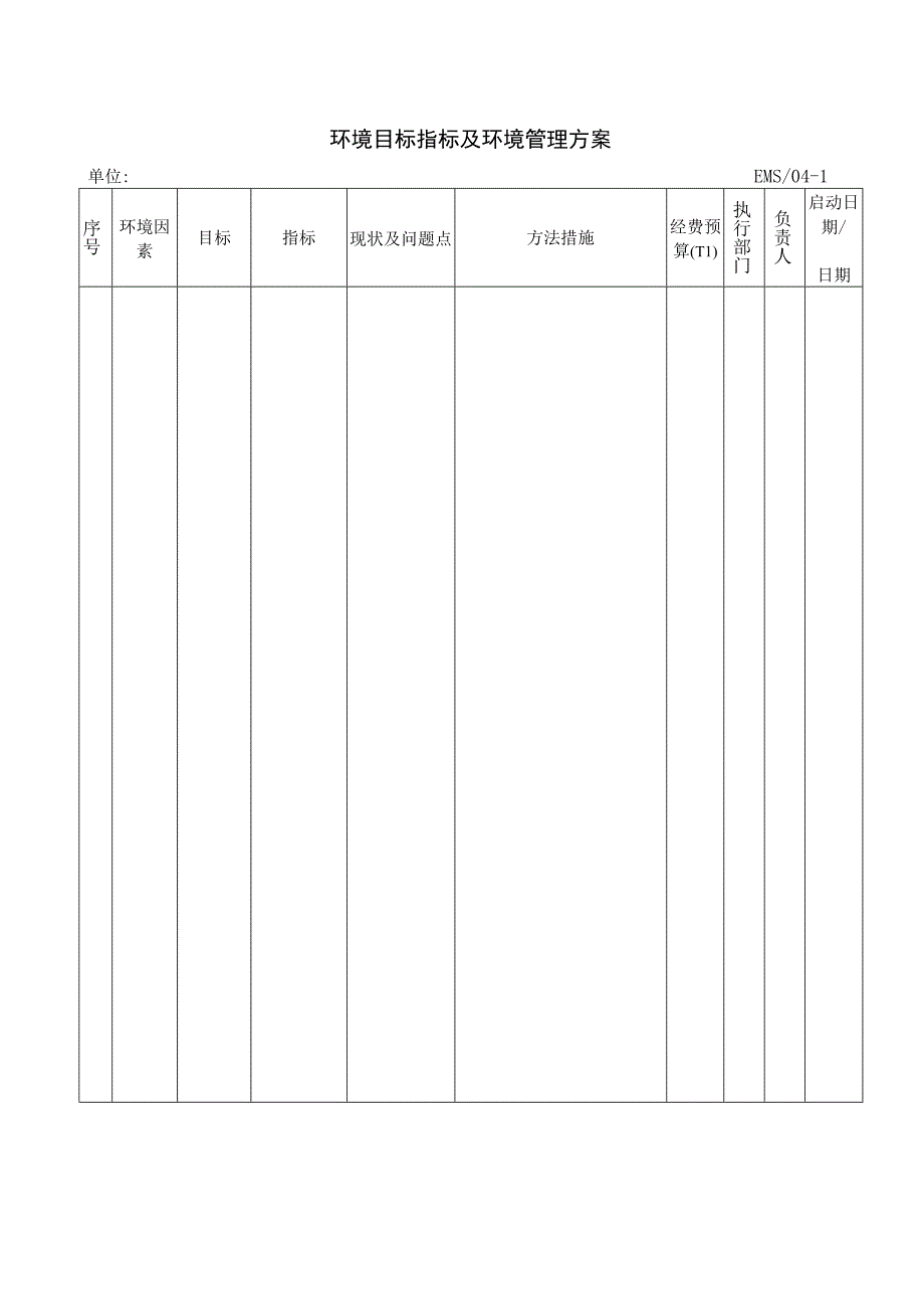 环境目标指标及环境管理方案.docx_第1页