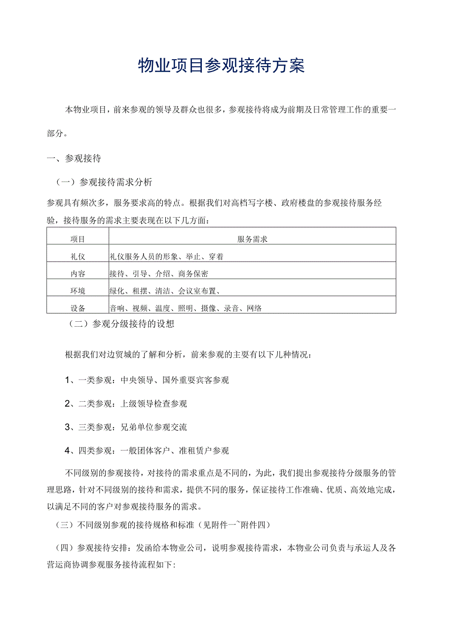 物业项目参观接待方案标书专用参考借鉴范本.docx_第2页