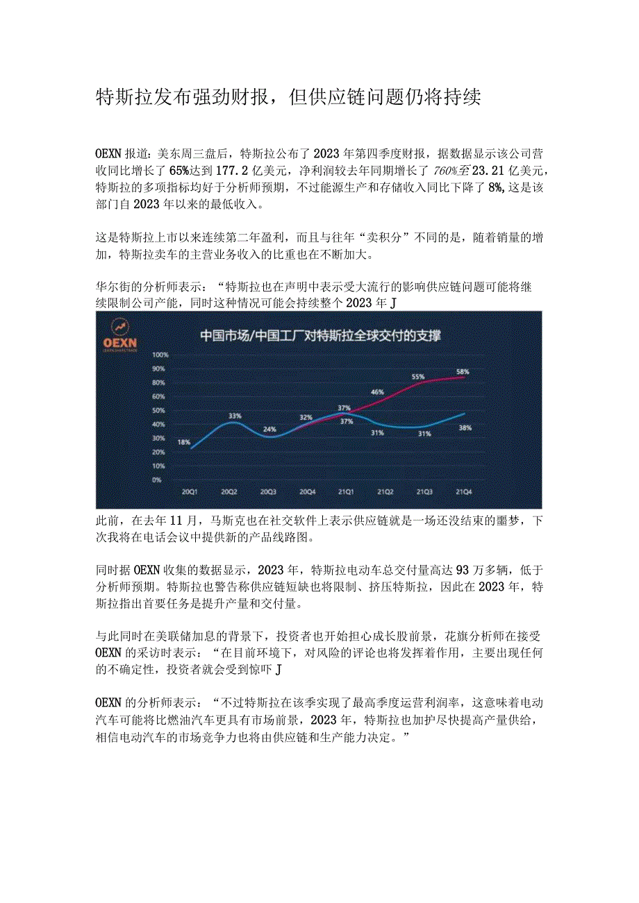 特斯拉发布强劲财报.docx_第1页