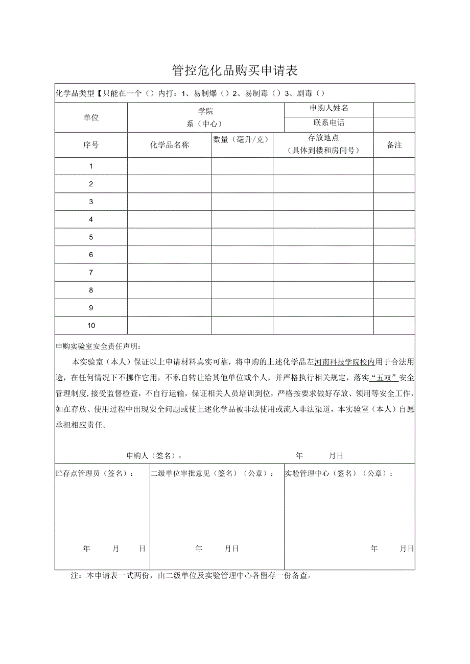 管控危化品购买申请表.docx_第1页