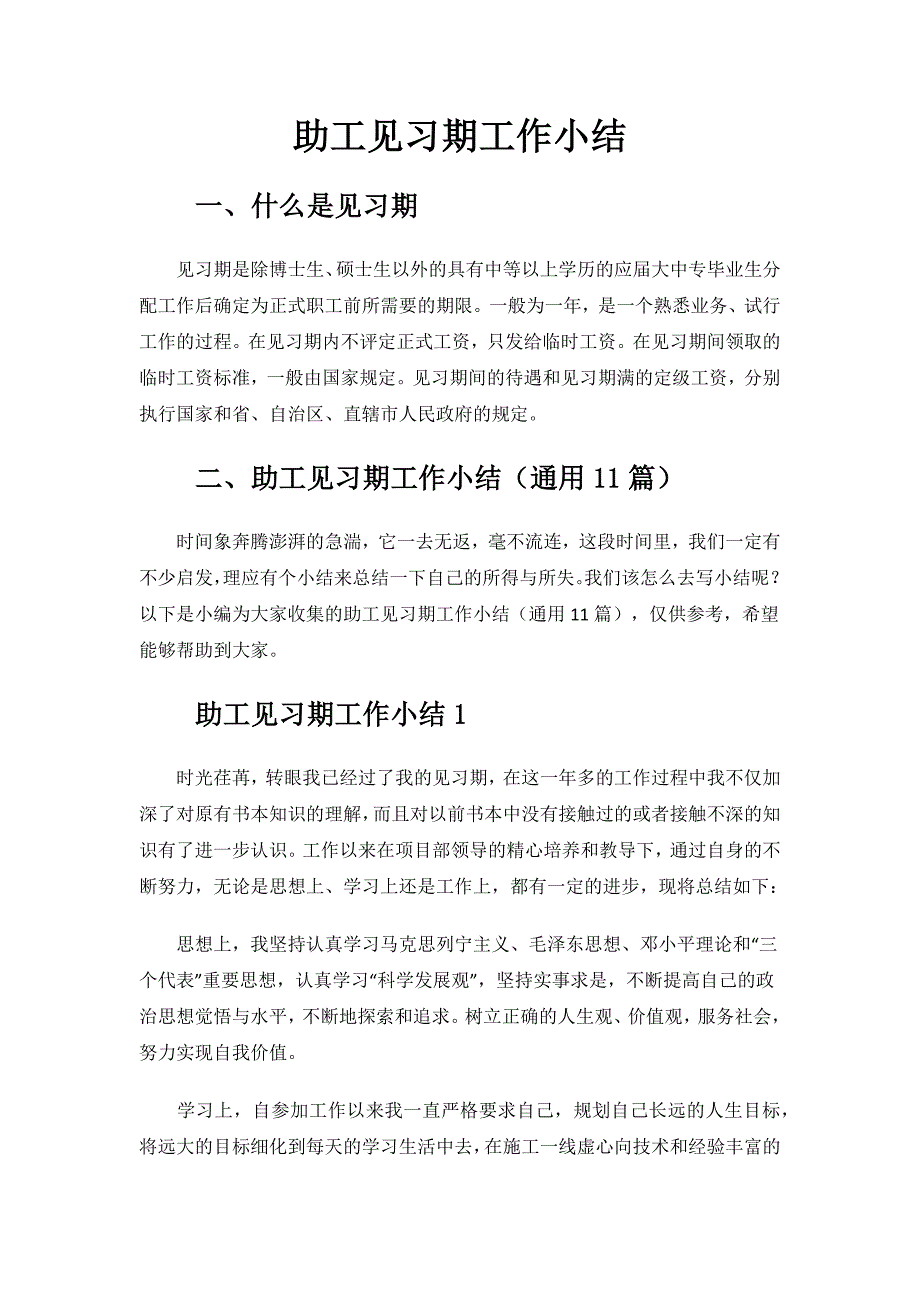 助工见习期工作小结.docx_第1页