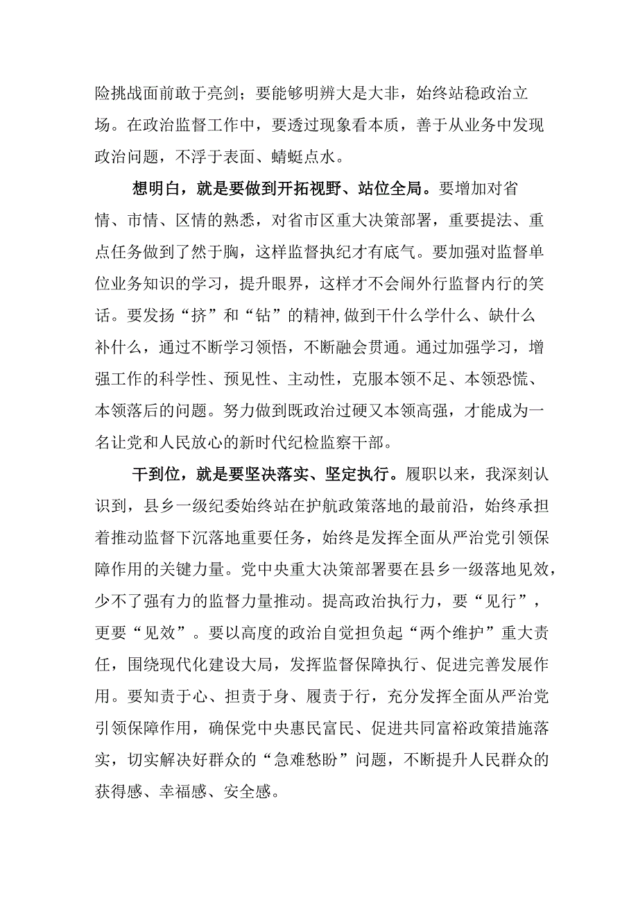 2023年度某纪委书记关于纪检监察干部队伍教育整顿心得体会研讨发言材料5篇.docx_第3页