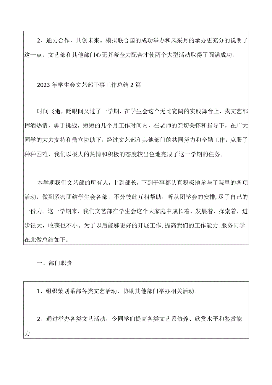 2023年学生会文艺部干事工作总结三篇.docx_第3页