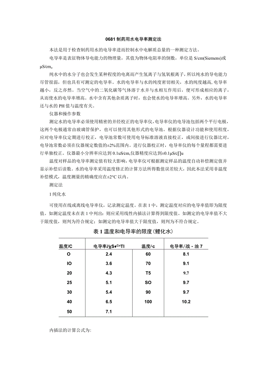 2015年版《中国药典》通则0681 制药用水电导率测定法通则.docx_第1页