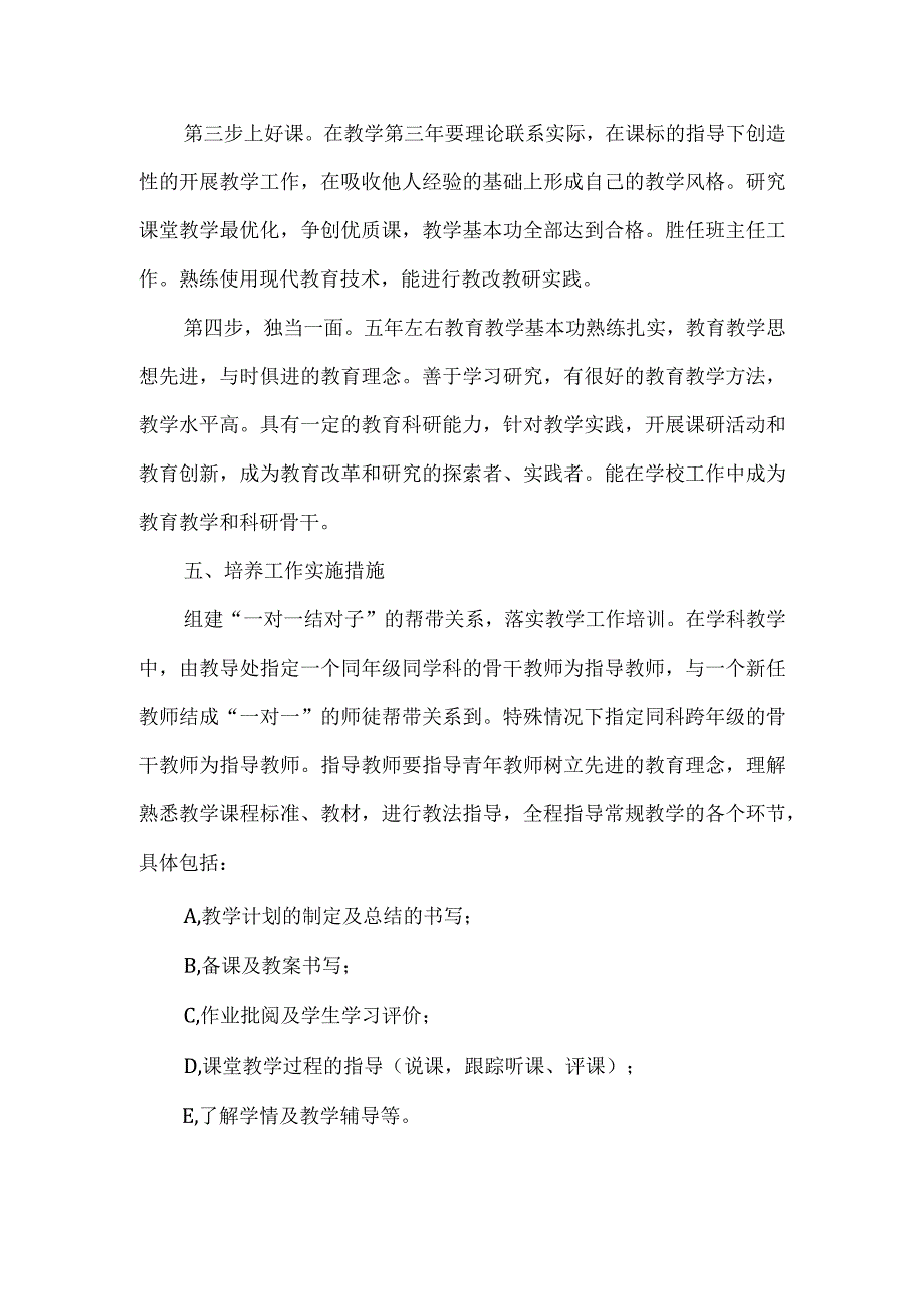 2023中小学青年教师培养制度（学校管理制度）.docx_第2页