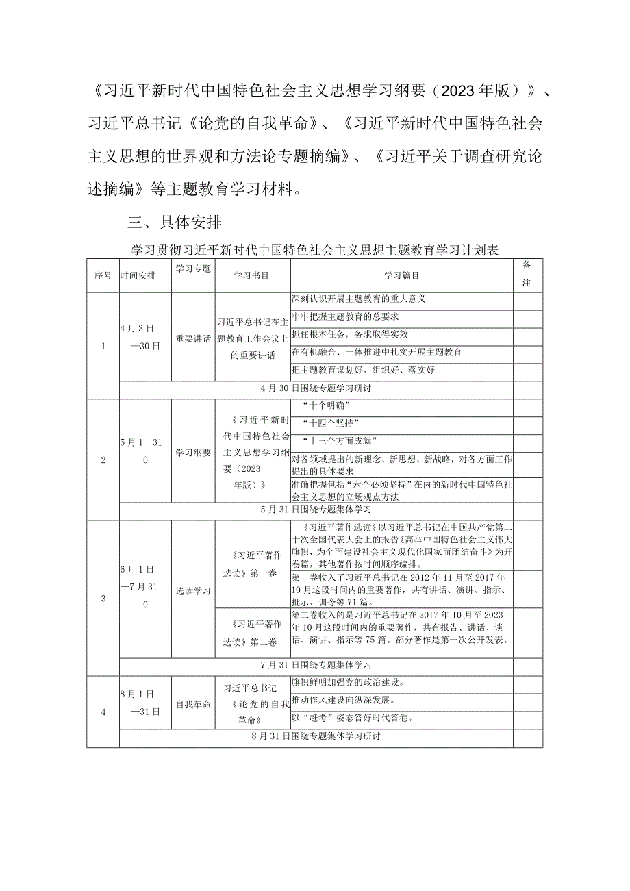 2023党支部开展主题教育学习计划学习方案范文.docx_第2页