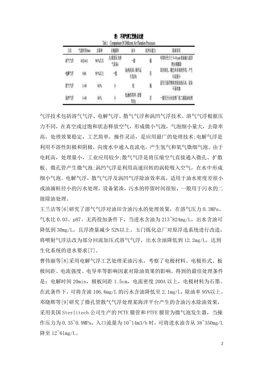 含油污水气浮除油技术进展.doc_第2页