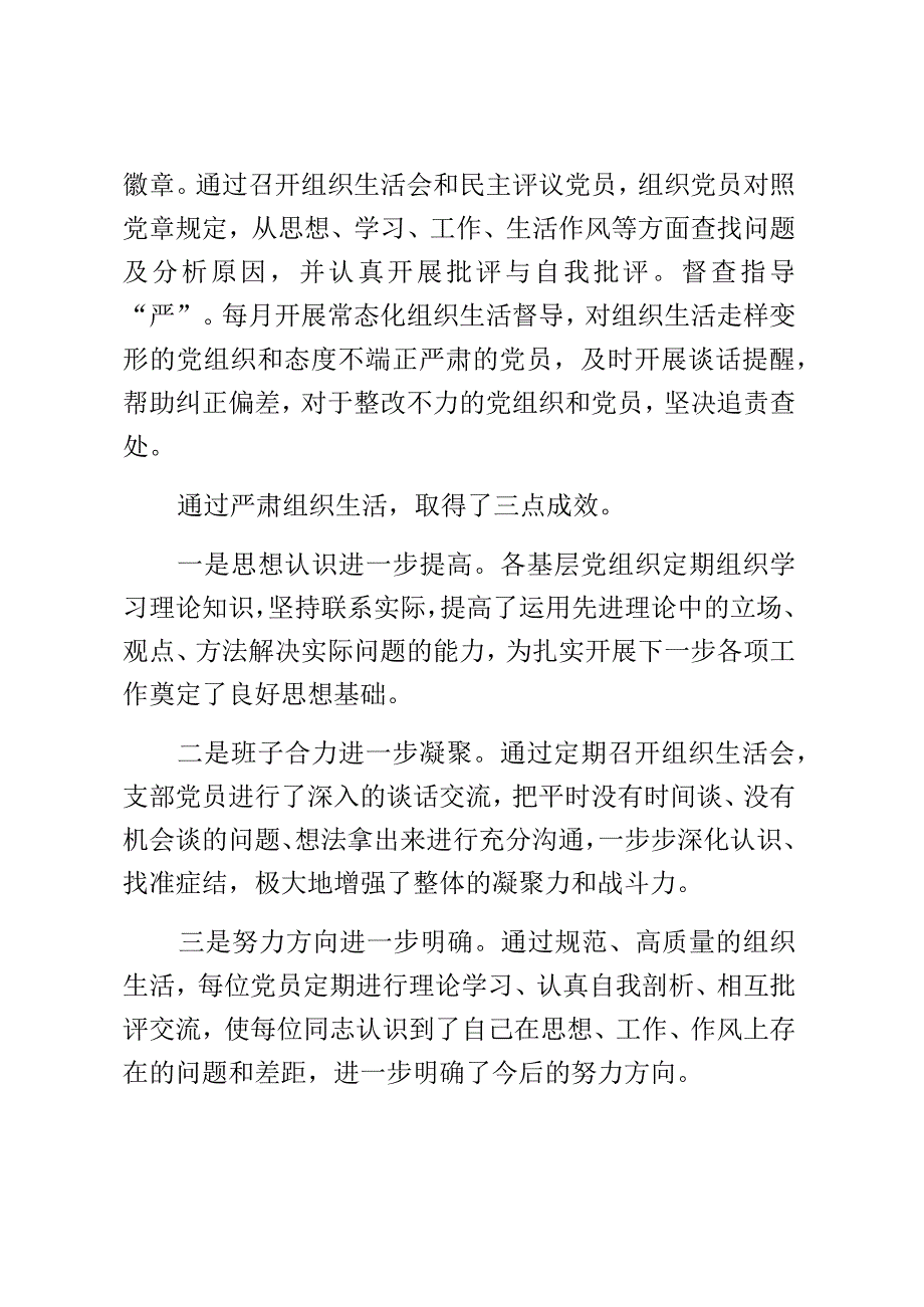 2023年乡镇严肃基层组织生活经验交流材料.docx_第3页