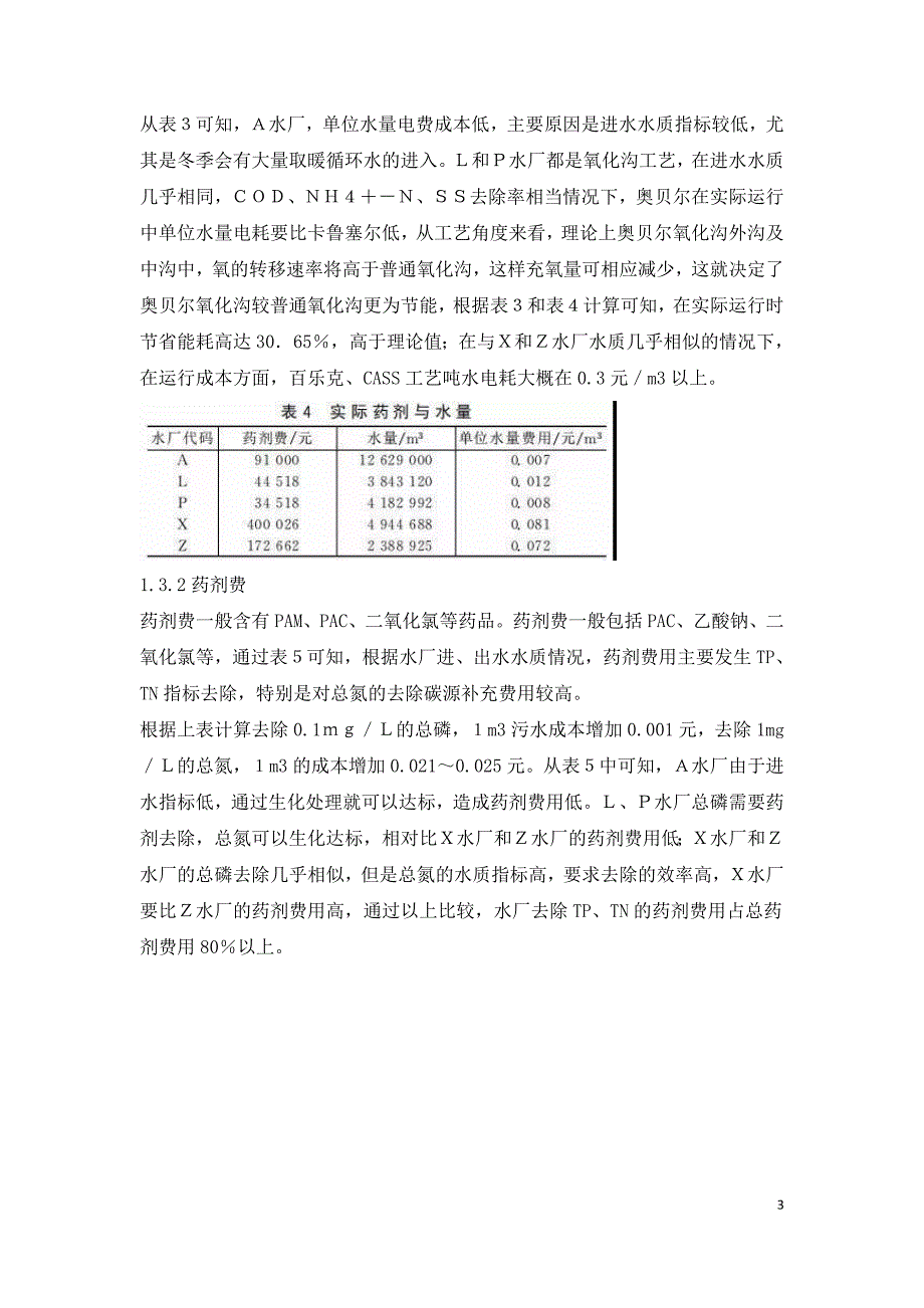 城镇污水处理厂施工工艺运营成本对比分析.doc_第3页