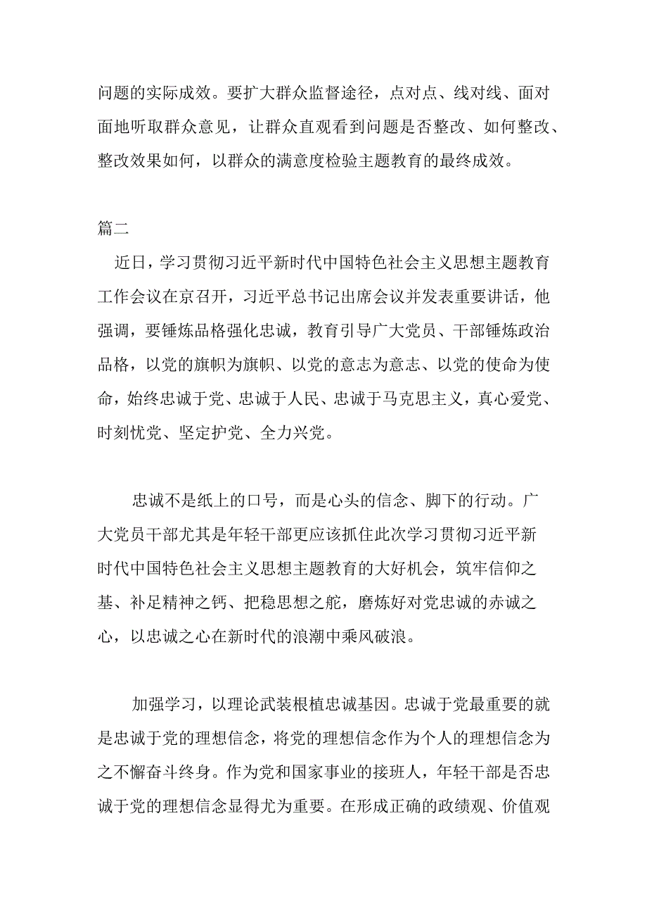 2023年主题教育开展情况发言材料(共二篇).docx_第3页