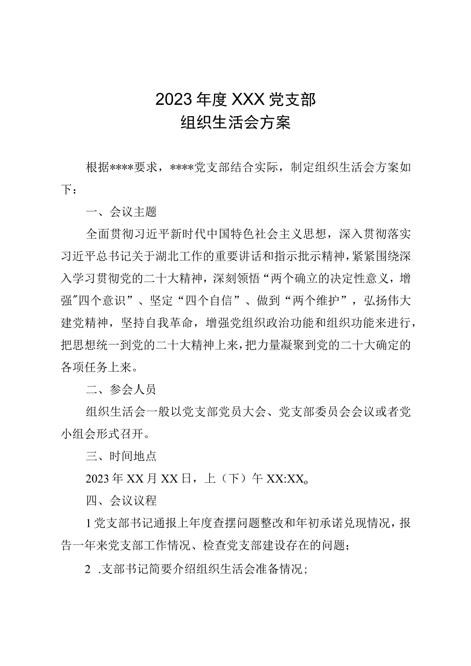 2023年组织生活会工作提示及模板.docx_第3页