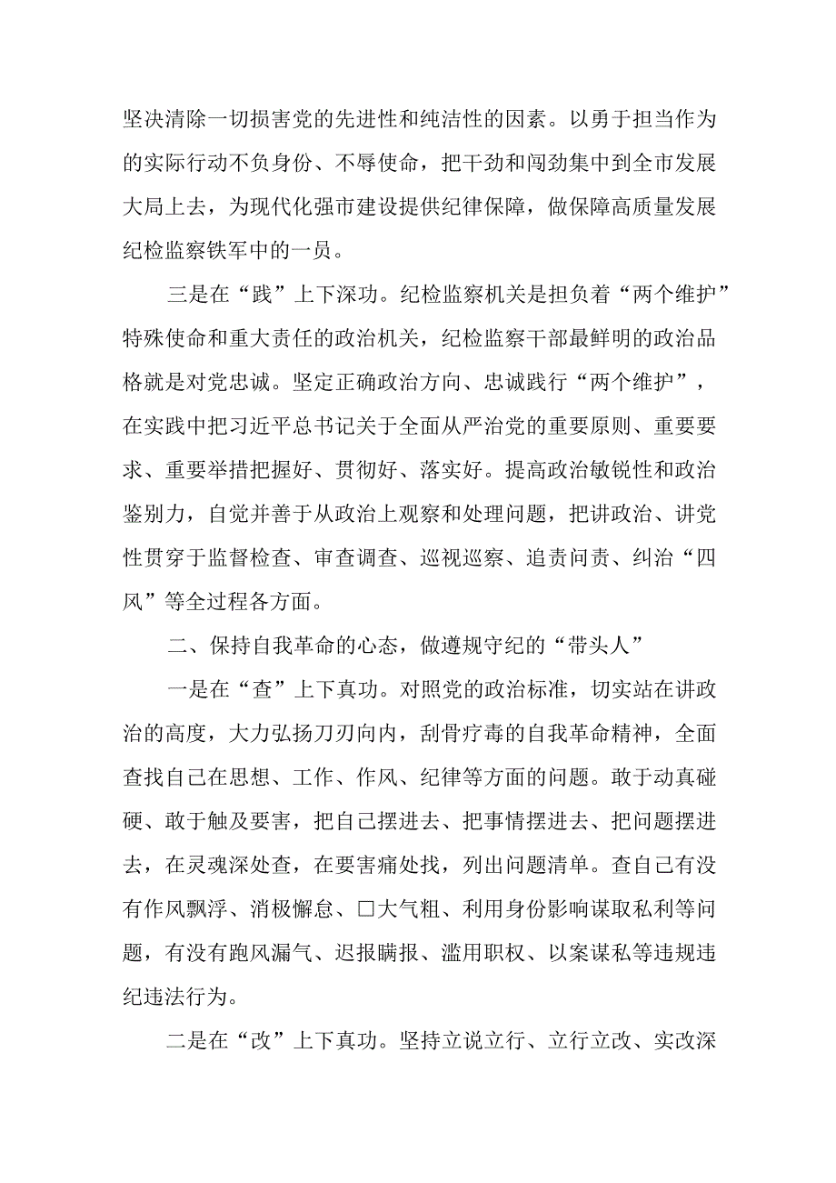 2023年纪检监察干部队伍教育整顿心得体会及研讨发言材料.docx_第2页