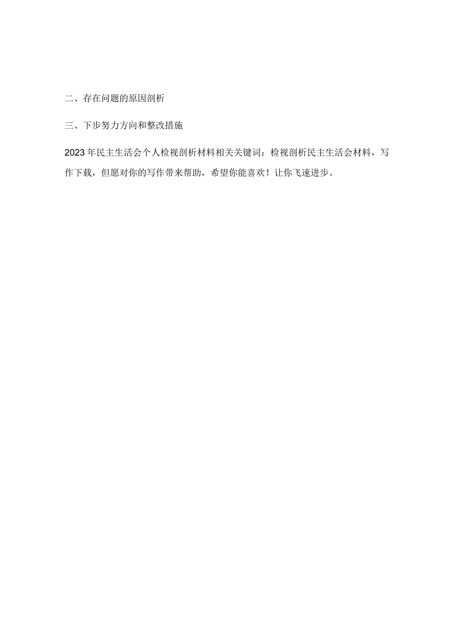 2023年民主生活会个人检视剖析材料.docx_第2页