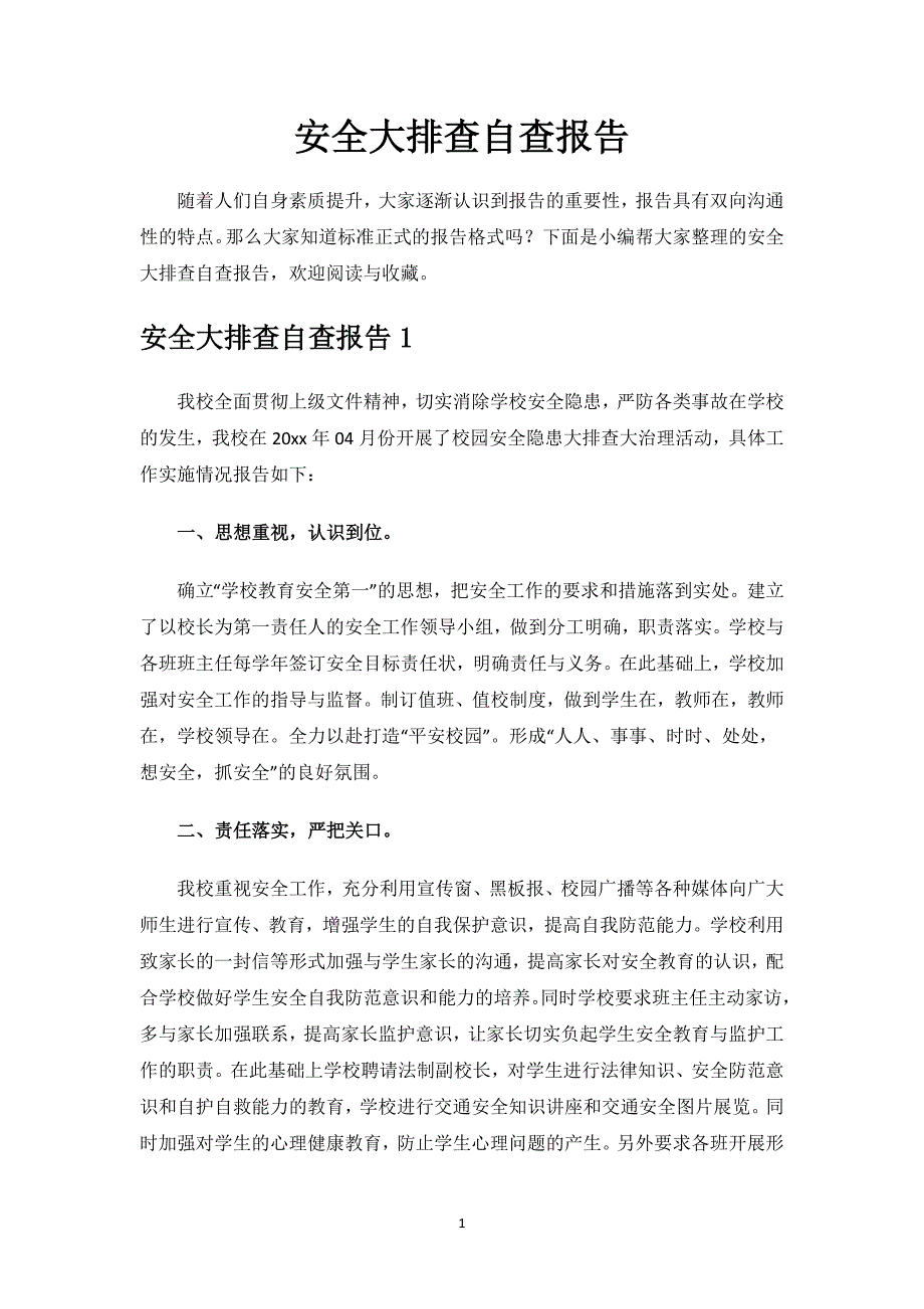 安全大排查自查报告.docx_第1页