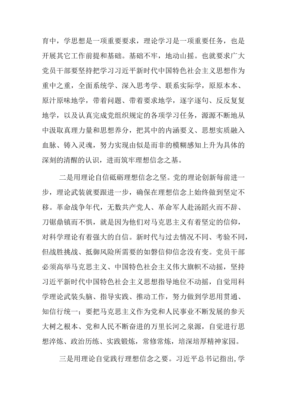 2023年度县处级干部主题教育发言材料(共二篇).docx_第2页