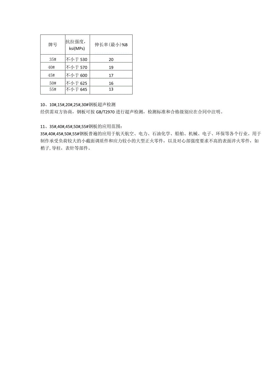 35钢板40优碳板执行标准45钢板50钢板55钢板应用范围.docx_第2页