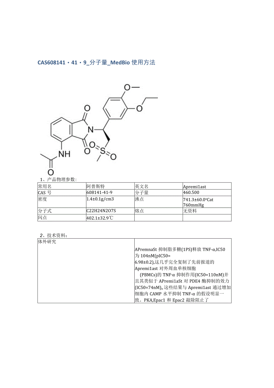 CAS608141419分子量MedBio使用方法.docx_第1页