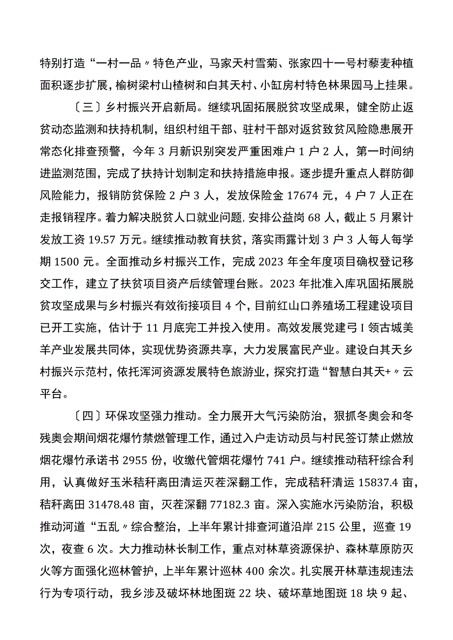 XX乡镇2023年上半年工作总结和下半年工作计划.docx_第2页