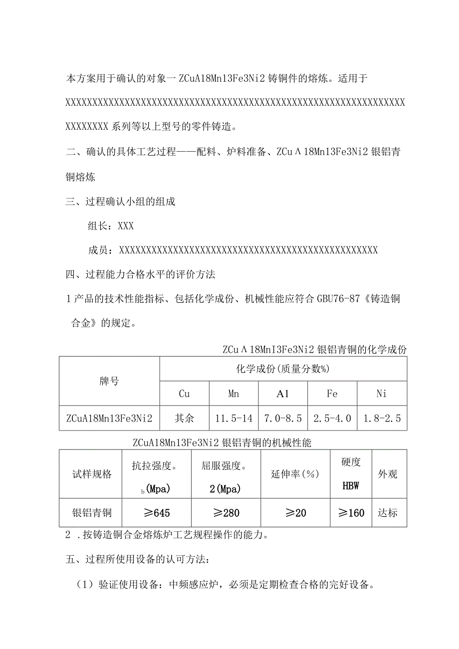 ZCuAl8Mn13Fe3Ni2铸造熔炼资格确认方案镍铝青铜铸造熔炼资格确认方案.docx_第2页