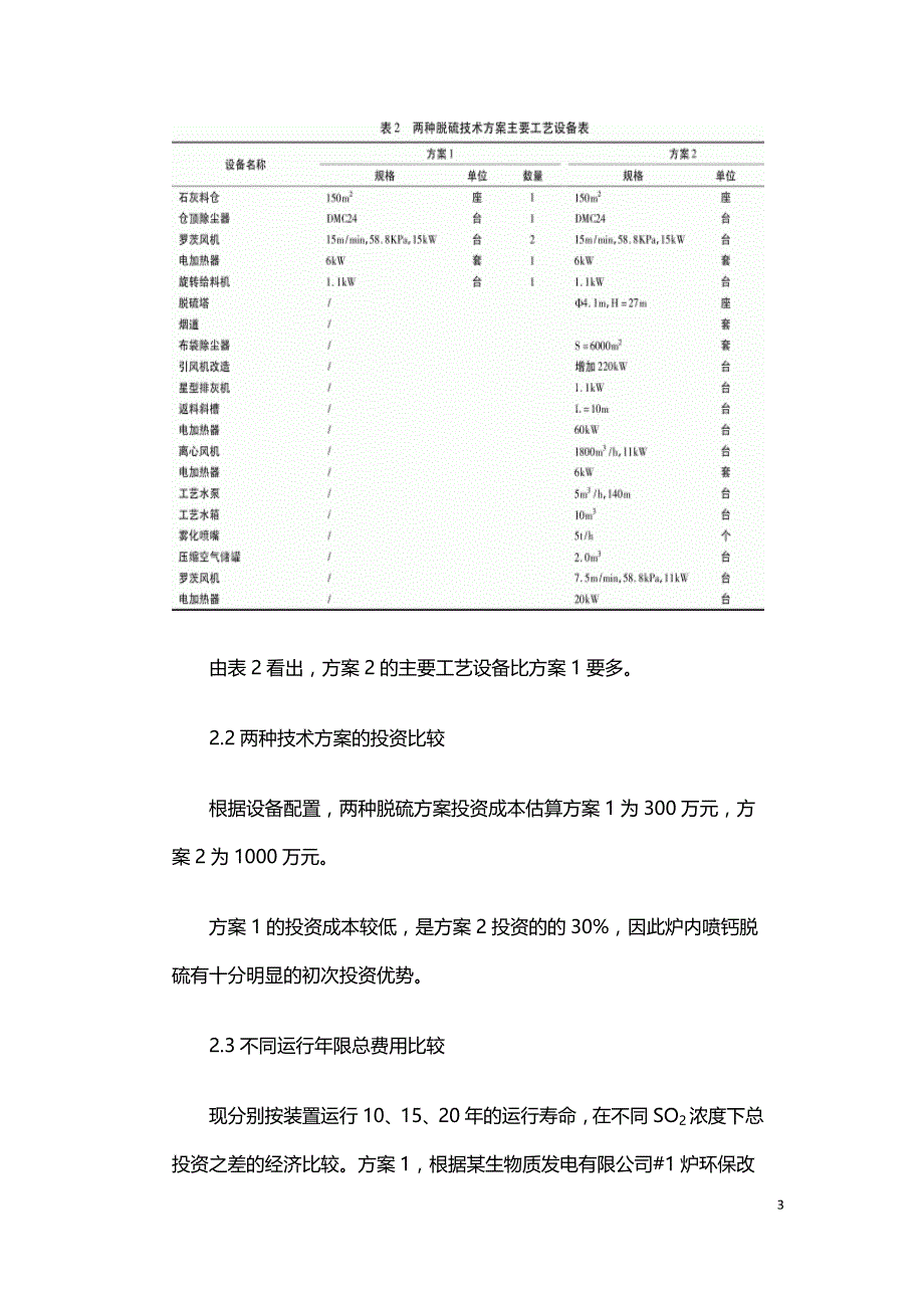 生物质锅炉烟气脱硫技术经济分析.doc_第3页