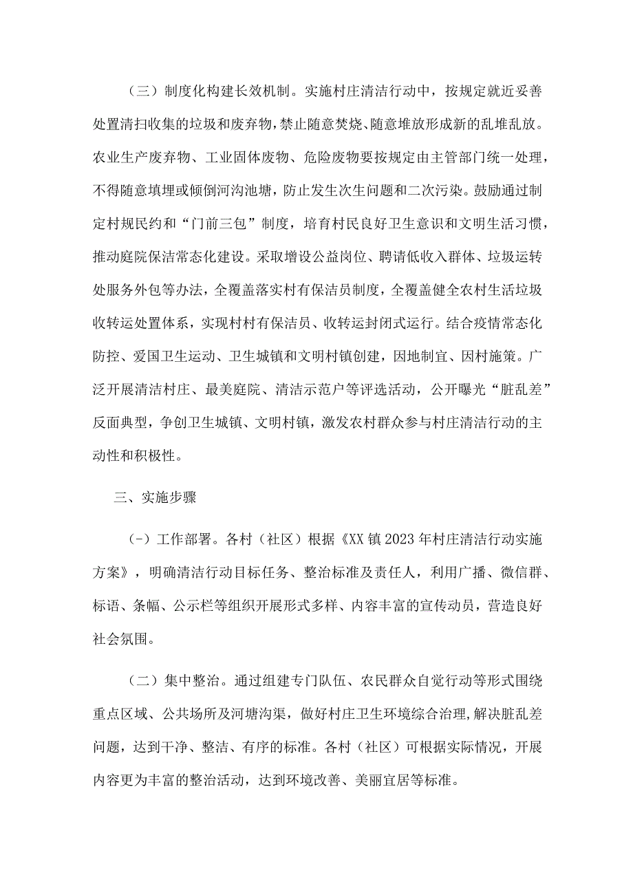 XX镇2023年村庄清洁行动实施方案.docx_第3页